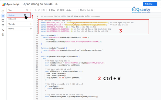 Tạo file code và tùy chỉnh